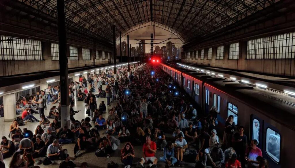 Apagão causa lentidão na Linha 10-Turquesa da CPTM